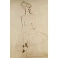 thumbnail image 2 of Klimt, Gustav 23x32 White Modern Wood Framed Museum Art Print Titled - Seated Woman, 2 of 4