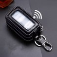 thumbnail image 3 of Bolsa para llaves de coche brillar Cartera protectora de cuero con ventana transparente color negro, 3 of 5