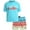 Aqua Gradient, variant on Big Chill Boys' Rash Guard & Swim Trunks Set, 2-Piece, Sizes 10-12