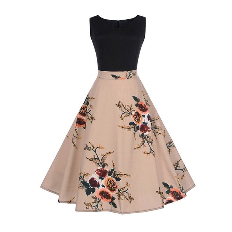 rose printed dress