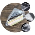thumbnail image 5 of Kelingqi 25Pcs Small Triangle Cheesecake Boxes Slice Cake Containers Triangle Pie Holders, 5 of 5