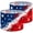 Color 4, variant on Patriotic Linen Drum Lamp Shades Abstract American Flag Paint Splashes Brush Strokes Red 13" x 13" x 10" Lampshade for Table Lamps Floor Lamps Lamp Shade Replacement Easy Assembly Required