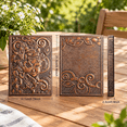 Embossed LED Book Light, Bronze-Colored, 9.65 x 6.18 x 1.18 Inches ...