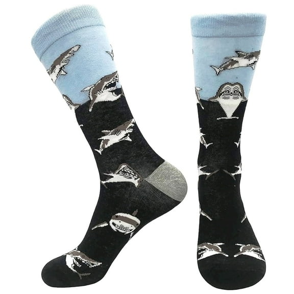 Sharks Swimming Socks from the Sock Panda (Adult Large - Men's Shoe Sizes 8-12)