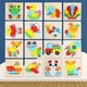 thumbnail image 2 of Juguetes educativos Montessori de madera para bebés, rompecabezas, rompecabezas para niños, formas de tangram, rompecabezas de aprendizaje rana, 2 of 9