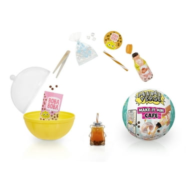 MGA's Miniverse Make It Mini Cafe Series 4, Mini Collectibles - Blind Pack, DIY, Resin, Replica Food, Not Edible, 8 