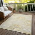 thumbnail image 6 of Addison Rugs Chantille Indoor/Outdoor Contemporary Art Deco Gold Washable Rectangle Rug, 5' x 7'6", 6 of 6