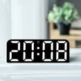 thumbnail image 7 of Qiopertar Large Digital Wall Clock with Temperature Humidity Display, 3 Modes 12/24H Electronic LED Alarm Clock, Remote Control Countdown Timer for Bedroom Office Living Room, White, 7 of 7