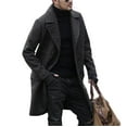 thumbnail image 2 of Mrzhqd Mens Hoodies Men'S New Winter Style Fashion Pure Hat And Wool Overcoat Comfortable Warm Coat, 2 of 9