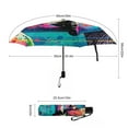 WGOD ThreeFold Umbrella with Mushrooms Paint Splatters Psychedelic Art