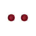 thumbnail image 3 of 0.5 Ct Round Cut Studs Red Ruby 18K White Solid Solid Gold Everyday Dainty Earrings Screw Back, 3 of 7