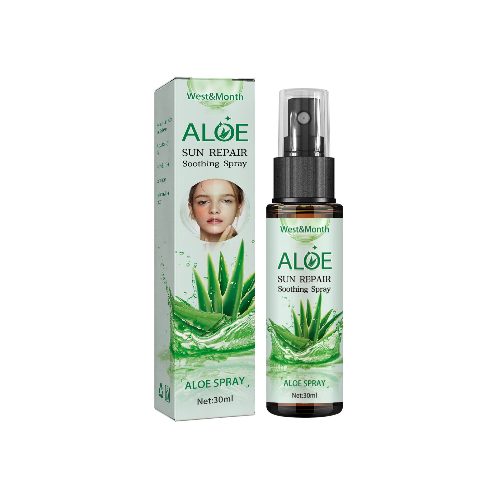 After Sun Care Spray Organic Aloe Vera Gel Spray, Aloe Vera Gel For
