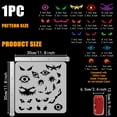 thumbnail image 2 of Halloween Monster Eyes Stencil 11.8x11.8inch Peep Monster Eyes Large Stencils Reusable Horror Eyes Drawing Templates for Painting on Wall Fabric Tiles Floor Paper Furniture Wood, 2 of 9