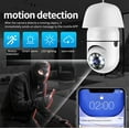 Light Bulb Camera, 2.4GHz Wifi Security Camera, 360 Degree Wireless Night Vision Home