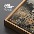 thumbnail image 5 of Large Framed Canvas Print Rustic Nature Wall Decor with Golden Foliage and Misty Trees Wall Art Decorative Ready to Hang Painting for Living room Bedroom - 60"x20" Natural Frame, 5 of 7