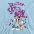 thumbnail image 2 of Tom and Jerry Movie Cat And Mouse Unisex Adult Pull-Over Hoodie,Light Blue, Small, 2 of 5