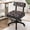 Black Background Print, variant on Sewing Chair Adjustable Height Swivel Sewing Chair with Wheels, Upholstered Craft Chair with Drawers for Sewing Craft Room, red