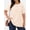 Khaki, variant on WellSize Lace Plus Size Women Blouses Casual Tunic Boho Tops Crew Neck Short Sleeve Shirts Trendy Summer Blouses