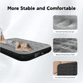 thumbnail image 2 of Full 10" Top Flocking Air Mattress with Built-in Pump Raised Comfort,Fast Inflation/Deflation Foldable Portable Air Bed with Storage Bag for Home,Camping,Guests Grey, 2 of 7