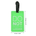 thumbnail image 2 of Unique Bargains 1 Pc DO Pattern Luggage Tag for Travelling Fluorescent Green, 2 of 5