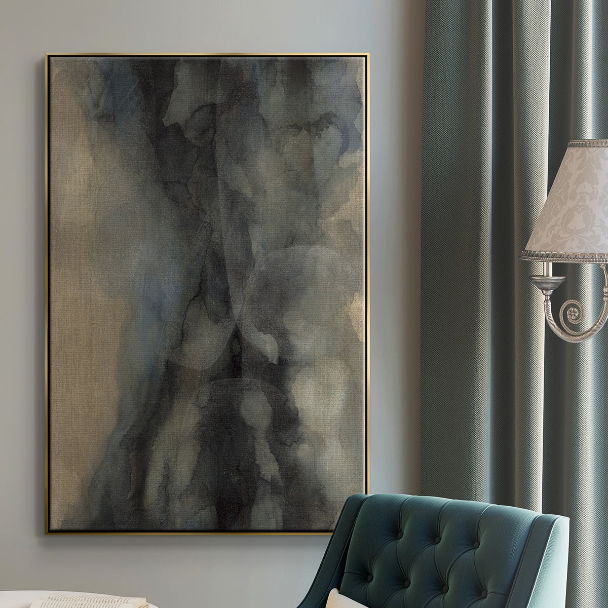 The Winter Framed Premium Gallery Wrapped Canvas - Ready to Hang - 25 x 37 - Gold Floating Frame