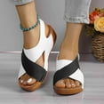 thumbnail image 2 of JAHH Women's Orthopedic Sandals Ultra Comfortable Slope Heel Walking Wedges with Arch Support Summer Footbed Cushion, 2 of 6
