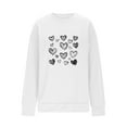 thumbnail image 5 of Xuyuer Valentine's Day Heart Print - Women's Loose Round Neck Long Sleeve Top for Casual Lover Themed Outfits, Cozy Seasonal Wear, Couple Matching Style & Romantic Gift Holiday Apparell, 5 of 5