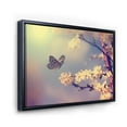 thumbnail image 3 of Designart 'Ancient Butterfly Flying To A White Flower' Traditional Framed Canvas Wall Art Print, 3 of 5