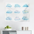 thumbnail image 1 of Clouds Tapestry, Sea and Sky Combined Mixed Each Other Vivid Life Inspiration Hope Nobody Relax Image, Fabric Wall Hanging Decor for Bedroom Living Room Dorm, 2 Sizes, Pale Blue, by Ambesonne, 1 of 1