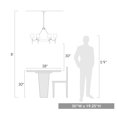 thumbnail image 2 of Golden Lighting Edinburgh 6 Light Chandelier in Matte Black with Modern White, 2 of 6