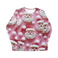 thumbnail image 2 of WREESH 2025 Kids Christmas Family Matching Pajama Set 2-Piece Printed Pants Top Holiday Homewear Cozy Fleece Sleepwear Lounge Set 7 Years, 2 of 4
