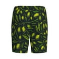 thumbnail image 2 of Haiem Green Branch Olive Men's Pajama Short with Soft Woven Cotton Elastic Waistband Sleep Short-4X-Large, 2 of 9
