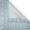 thumbnail image 6 of Ambesonne Cartoon Valance & Curtain, Counting Sheep Pattern Art, 55"x36", Pale Blue White, 6 of 6