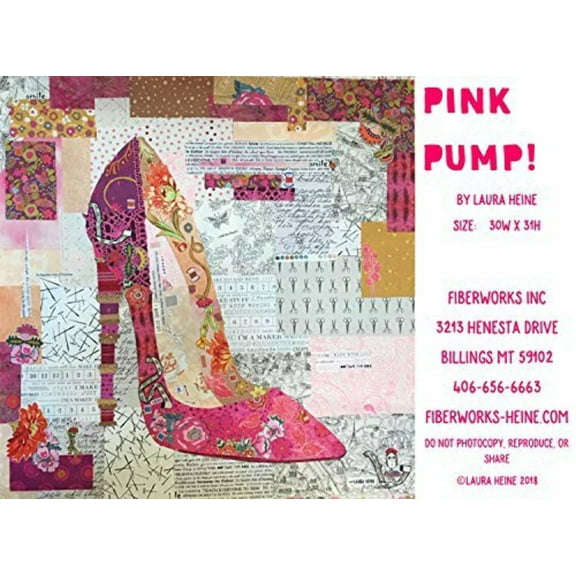 Pink Pump Collage Quilt Pattern by Laura Heine