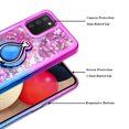 thumbnail image 6 of Samsung Galaxy A03S Phone Case, Slim Protective Ring Kickstand Glitter Dual Colors Multi-Function for Samsung Galaxy A03S Phone Case Gold/Purple, 6 of 6