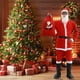 thumbnail image 5 of Disfraz De Papá Noel Traje de Papá Noel navideño para adultos y niños, conjunto de cinturón y barba de Papá Noel rojo, traje de juego de rol, 5 of 6