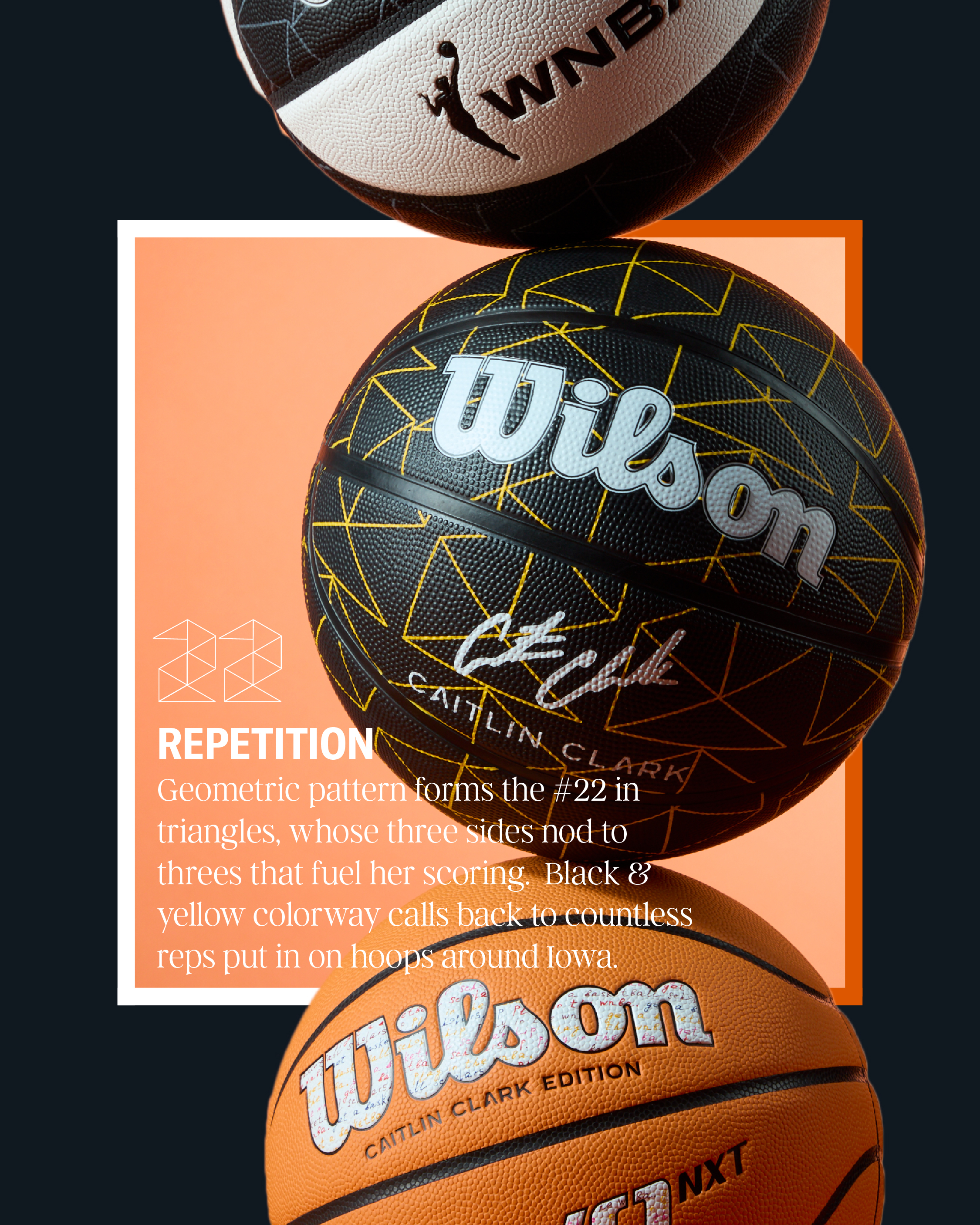 Wilson Caitlin Clark Repetition Outdoor Basketball Size 5 photo 6