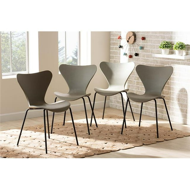 Baxton Studio Jaden Modern & Contemporary Dining Chair, Beige (Set of 4)