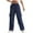 Navy-A5, variant on Cargo Pants Women Drawstring Baggy High Waisted Wide Leg Pants Casual Elastic Waist Pull On Carpenter Pants with Pockets Coffee S
