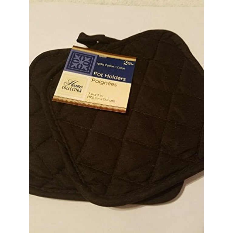 Home Collection Black 3PC Set Oven Mitt
