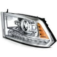 thumbnail image 4 of cciyu Headlight Assembly For Dodge 2009-2010 For Ram 2011-2018 Clear Lens Chrome Housing Amber Reflector Driver & Passenger Side Headlamps, 4 of 5
