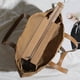 thumbnail image 3 of Bolsos de playa para dama de verano, bolso de hombro tejido a mano hueco, moda para viajes (caqui), 3 of 8
