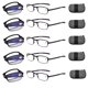 thumbnail image 2 of 5 pares de gafas de lectura plegables for hombres y mujeres, lectores de presbicia antiluz azul, portátiles compactas con bolsa de almacenamiento for computadora, teléfono inteligente, tableta, 2 of 5