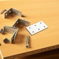 thumbnail image 3 of UPOUART Flat Joining Plates Aluminum Profile Plate Silver 1Set Connection Stability Practical Design, 3 of 8