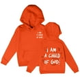 thumbnail image 2 of HUAXUN-Girls Letter Print Hoodie | Cute Graphic Long Sleeve Sweatshirt | Soft Casual Pullover with Adjustable Hood | School & Play Outfit | Girl Sweatshirt Top(Orange,9-10 Years), 2 of 5