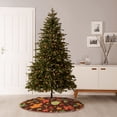 thumbnail image 6 of Sikiie Autumn Leaves Nativity Christmas Tree Skirt, Jesus Christian Winter Holiday Tree Mat Decoration(30-48IN)30", 6 of 6