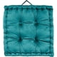 thumbnail image 1 of Xiao Hua Cojín cuadrado de terciopelo liso con asa, acolchado grueso para silla, tatami, 41,7 x 41,7 x 10 cm, color azul, 1 of 4