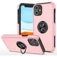 thumbnail image 1 of SZMLOGB Phone Case for iphone 11(6.1") with Ring Holder Shock Resistant Scratch Resistant PC Silicone Heavy Duty Protective Case-pink, 1 of 6