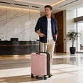 thumbnail image 3 of Valise de Cabine Rigide en ABS avec Doubles Roulettes Multidirectionnelles, Légère et Extensible, avec Serrure TSA, 51 cm (20 Pouces), Rose., 3 of 11