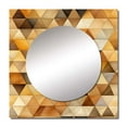 thumbnail image 2 of Designart "Rustic Triangular Patterns In Beige And Brown" 0 Square Mirror For Wall Decor - Large Beige Square Mirror Printed Wall Decor - Modern Square Living Room Mirror, 2 of 5